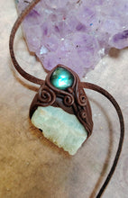 Load image into Gallery viewer, PREORDER Lemurian Starseed Hemimorphite Crystal Necklace | Light Codes Activation Pendant
