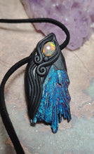 Load image into Gallery viewer, Dragons Breath, Mexican Fire Opal and Aura Kyanite Necklace. Mythical Jewelry