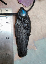 Load image into Gallery viewer, New Dawn, Black Kyanite Labradorite Necklace | Consciousness Awakening Jewelry for the New Earth