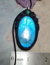 Load image into Gallery viewer, Soul Retrieval Shaman Necklace | Blue Labradorite Pendant | Shamanic Healing Jewelry Tools
