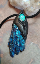 Load image into Gallery viewer, Dragons Breath, Mexican Fire Opal and Aura Kyanite Necklace. Mythical Jewelry