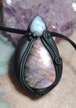 Load image into Gallery viewer, Lemurian, Star Seed Crystal Necklace | Land of Mu Labradorite Awakening Jewelry