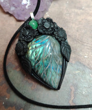 Load image into Gallery viewer, Soul Retrieval Shaman Necklace | Blue Labradorite Pendant | Shamanic Healing Jewelry Tools