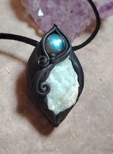 Load image into Gallery viewer, PREORDER Sirian Starseed Necklace | Raw Blue Hemimorphite Specimen Pendant | Sirius Constellation Ascension Jewelry