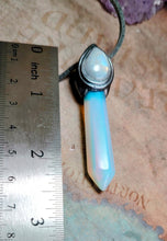 Load image into Gallery viewer, Archangel Gabriel Necklace | Moonstone Opalite Pendant | Saint Gabriel Annunciation Birth Angel | Spiritual Guidance and Protection Jewelry