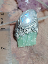 Load image into Gallery viewer, Siren Voice Necklace | Raw Aquamarine & Moonstone | Mermaid, Selkie, Sea Witch Jewelry