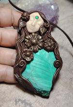 Load image into Gallery viewer, Gaia Earth Goddess Statue Figurine Necklace | Pachamama Divine Feminine Art Jewelry