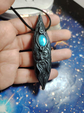 Load image into Gallery viewer, The Wizard Men's Crystal Necklace | Moonstone & Labradorite | Magician, Sage, Wise Man Esoteric Jewelry