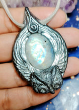Load image into Gallery viewer, Owl Spirit Animal Necklace | Shamanic Crystal Totem Pendant | Wisdom Jewelry