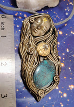 Load image into Gallery viewer, Maat, Egyptian Goddess of Truth Necklace | Lapis Lazuli, Turquoise Pendant| Ancient Egyptian Revival Jewelry