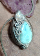 Load image into Gallery viewer, Sea Witch, Larimar Mermaid Necklace Pendant. Mermaidcore Jewelry