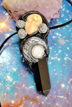 Load image into Gallery viewer, Hecate Statue Figurine Necklace | Hekate Triple Moon Goddess of Witches |agic and Witchcraft | Wiccan Occult Jewelry