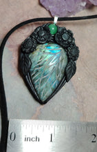 Load image into Gallery viewer, Soul Retrieval Shaman Necklace | Blue Labradorite Pendant | Shamanic Healing Jewelry Tools