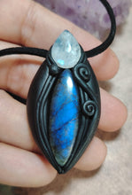 Load image into Gallery viewer, Lemurian, Star Seed Crystal Necklace | Land of Mu Labradorite Awakening Jewelry