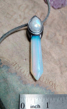 Load image into Gallery viewer, Archangel Gabriel Necklace | Moonstone Opalite Pendant | Saint Gabriel Annunciation Birth Angel | Spiritual Guidance and Protection Jewelry