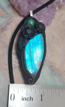 Load image into Gallery viewer, Soul Retrieval Shaman Necklace | Blue Labradorite Pendant | Shamanic Healing Jewelry Tools