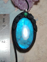 Load image into Gallery viewer, Soul Retrieval Shaman Necklace | Blue Labradorite Pendant | Shamanic Healing Jewelry Tools