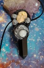 Load image into Gallery viewer, Hecate Statue Figurine Necklace | Hekate Triple Moon Goddess of Witches |agic and Witchcraft | Wiccan Occult Jewelry