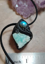 Load image into Gallery viewer, PREORDER Sirian Starseed Necklace | Raw Blue Hemimorphite Specimen Pendant | Sirius Constellation Ascension Jewelry