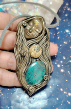 Load image into Gallery viewer, Maat, Egyptian Goddess of Truth Necklace | Lapis Lazuli, Turquoise Pendant| Ancient Egyptian Revival Jewelry