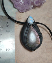 Load image into Gallery viewer, Lemurian, Star Seed Crystal Necklace | Land of Mu Labradorite Awakening Jewelry