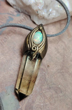 Load image into Gallery viewer, PREORDER Abundance, Citrine Fire Opal Necklace | Manifestation Money Amulet for Prosperity and Positive Energy