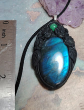Load image into Gallery viewer, Soul Retrieval Shaman Necklace | Blue Labradorite Pendant | Shamanic Healing Jewelry Tools
