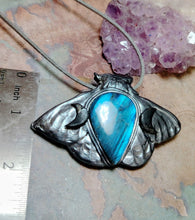 Load image into Gallery viewer, Luna Moth Necklace | Moon Phases Insect Pendant | Wiccan, Occult, Witchy Jewelry