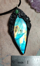 Load image into Gallery viewer, Soul Retrieval Shaman Necklace | Blue Labradorite Pendant | Shamanic Healing Jewelry Tools