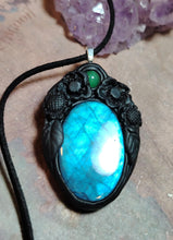 Load image into Gallery viewer, Soul Retrieval Shaman Necklace | Blue Labradorite Pendant | Shamanic Healing Jewelry Tools