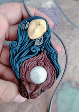 Load image into Gallery viewer, Owl Spirit Animal Goddess Necklace, Wisdom and Intuition Sacred Feminine Jewelry