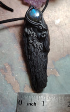 Load image into Gallery viewer, New Dawn, Black Kyanite Labradorite Necklace | Consciousness Awakening Jewelry for the New Earth