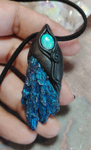 Load image into Gallery viewer, Dragons Breath, Mexican Fire Opal and Aura Kyanite Necklace. Mythical Jewelry