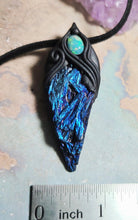 Load image into Gallery viewer, Dragons Breath, Mexican Fire Opal and Aura Kyanite Necklace. Mythical Jewelry