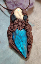 Load image into Gallery viewer, Gaia Divine Feminine Art Jewelry, Earth Goddess Pendant Necklace