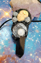 Load image into Gallery viewer, Hecate Statue Figurine Necklace | Hekate Triple Moon Goddess of Witches |agic and Witchcraft | Wiccan Occult Jewelry