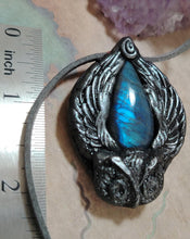 Load image into Gallery viewer, Owl Spirit Animal Necklace | Shamanic Crystal Totem Pendant | Wisdom Jewelry