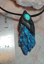 Load image into Gallery viewer, Dragons Breath, Mexican Fire Opal and Aura Kyanite Necklace. Mythical Jewelry