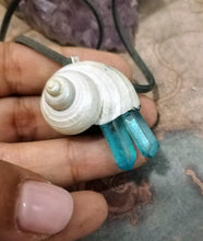 Load image into Gallery viewer, Mermaid Voice, Seashell Necklace Pendant | Sea Witch, Siren, Selkie Crystal Jewelry