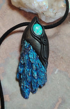 Load image into Gallery viewer, Dragons Breath, Mexican Fire Opal and Aura Kyanite Necklace. Mythical Jewelry