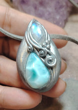 Load image into Gallery viewer, PREORDER Sea Witch, Larimar Mermaid Necklace Pendant. Mermaidcore Jewelry