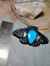 Load image into Gallery viewer, PREORDER Luna Moth Necklace | Moon Phases Insect Pendant | Wiccan, Occult, Witchy Jewelry