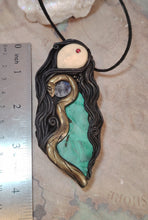 Load image into Gallery viewer, PREORDER Ayahuasca Yage Spirit Necklace | Shamanic Healing Sacred Plants Psychedelic Jewelry MALACHITE