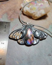 Load image into Gallery viewer, PREORDER Luna Moth Necklace | Moon Phases Insect Pendant | Wiccan, Occult, Witchy Jewelry