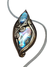 Load image into Gallery viewer, PREORDER The High Priestess | Purple Labradorite, Divine Feminine Art Necklace | Spectrolite & Moonstone Pendant