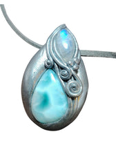 Load image into Gallery viewer, PREORDER Sea Witch, Larimar Mermaid Necklace Pendant. Mermaidcore Jewelry