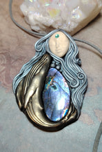 Load image into Gallery viewer, PREORDER Cosmic Blue Whale Goddess Spirit Necklace | Labradorite Crystal Pendant | Divine Feminine Jewelry