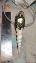 Load image into Gallery viewer, PREORDER Mermaid Crown Seashell Pendant | Labradorite Siren Necklace | Sea Witch Jewelry