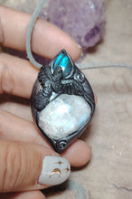 Load image into Gallery viewer, PREORDER The Morrigan | Raven Witchy Necklace | Crow Obsidian Esoteric Jewelry