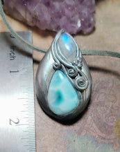 Load image into Gallery viewer, PREORDER Sea Witch, Larimar Mermaid Necklace Pendant. Mermaidcore Jewelry